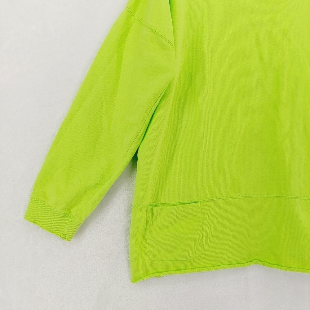 Wild Palms Green Cotton Distressed Hooded Sweatshirt P3774 - Picture 3 of 8
